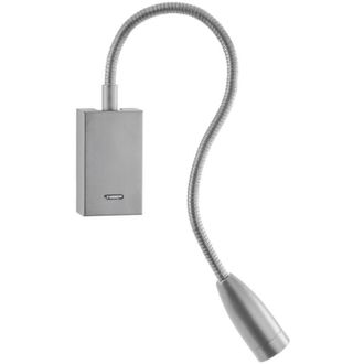 Leds - C4 Luz de Lectura Bed Rectangular led 4.3W Blanco Cálido Gris, Iluminación de Pared