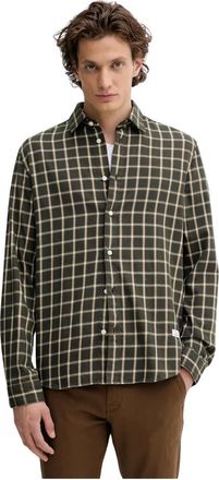 Marc O'Polo Patroon Katoenen Shirt - Heren - Casual Overhemden - Veelkleurig - S - Katoen - Overhemden
