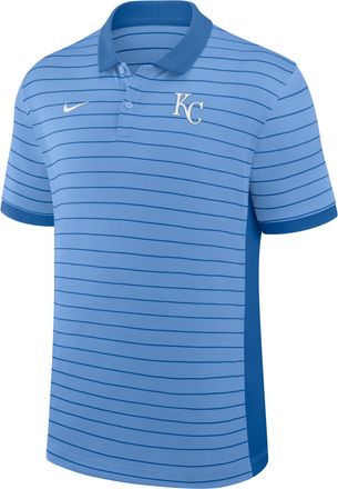 Nike Kansas City Royals Authentic Collection Striped Victory Nike Mens Dri-FIT MLB Polo in Blue | 03BG0GJAROY-P81