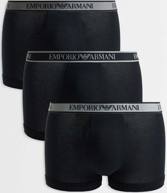 Emporio Armani Bodywear confezione da 3 boxer aderenti neri-Nero
