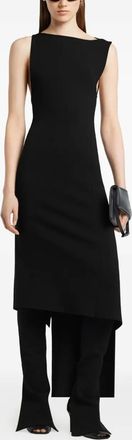 Courrèges Abito smanicato asimmetrico - Nero