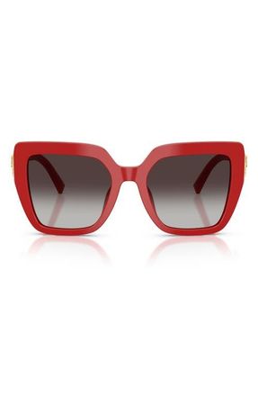 Dolce & Gabbana 54mm Square Sunglasses in Full Red /Grey Gradient at Nordstrom
