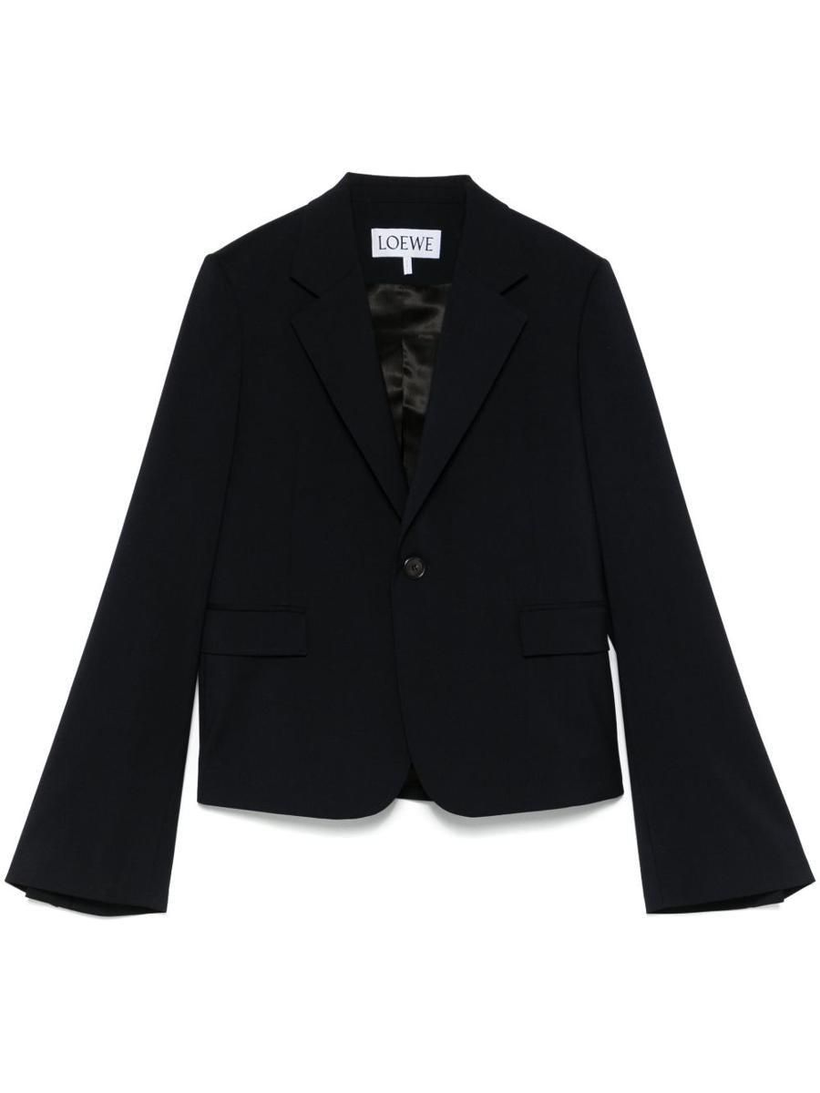 ジャケット LOEWE SINGLE-BREASTED JACKET IN WOOL Loewe Single-Breasted Wool Jacket in Gray | Lyst