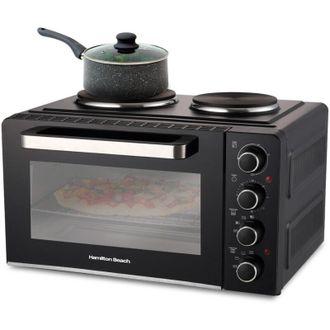 Hamilton Beach Mini Oven with Double Hotplate 28L by Hamilton Beach HB28HDB