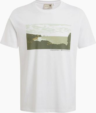 Craghoppers Mens Craghoppers Mens National Trust Sabden Scenery Short-Sleeved T-Shirt - White - Size: 38
