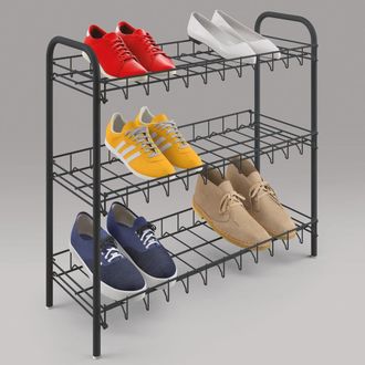 Metaltex Furniture Limited - Zapatero De 3 Niveles Shoe 3 Negro