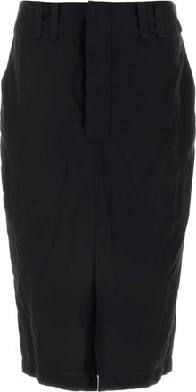 Saint Laurent Black Crepe Skirt