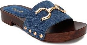 Seven 7 Karma Faux Leather Slide Sandal in Denim at Nordstrom Rack, Size 8.5