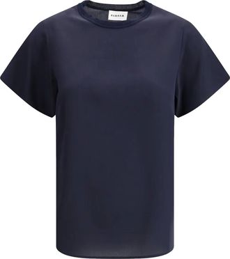 P.A.R.O.S.H. Zijden T-shirt - Blauw