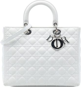 Dior Pre-owned Dior Large Lambskin Cannage Lady Dior 05-MA-0170