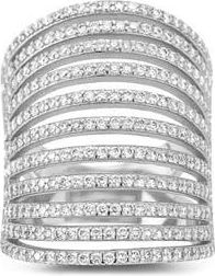 Glaze Jewelry Moissanite Caged Band Ring in Silver at Nordstrom Rack, Size 9