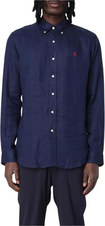 Polo Ralph Lauren Heren, Overhemden, Blauw, Maat: XL Linnen