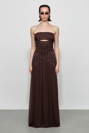 Et Ochs Amara Gown in Espresso at Nordstrom, Size 12