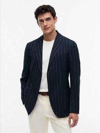 Tommy Hilfiger TH Flex Pinstripe Regular Fit Seersucker Blazer
