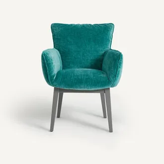 OTTO STUDIO FOR AM.PM Fluwelen eetkamerstoel Lazy