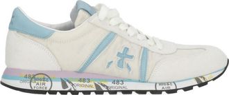 Premiata White Lucyd 0.1 8143 Suede-Blend Sneakers
