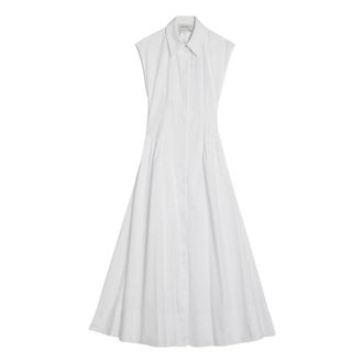 Sportmax Kleedjes, Dames, Wit, S, Lange Overhemdjurk