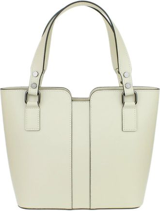 Girly HandBags Womens Genuine Italian Leather Tote Shoulder Bag Real Soft Hobo Handbag Crossbody Strap Medium (Beige)