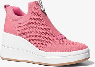 Michael Kors Emmy Mesh Zip-Up Wedge Trainer