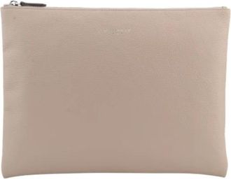 Pourchet Corso Large Pouch - Heren - Tassen - Beige - ONE Size - Leer - Tassen