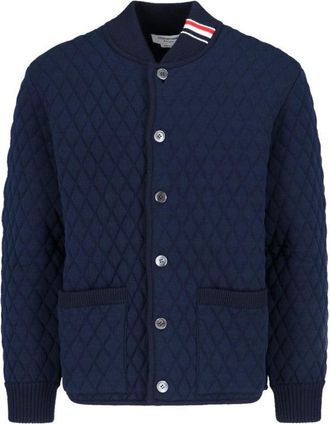 Thom Browne Merino Wool Jacket - Navy