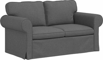 vidaXL Divano Grigio Scuro 155 X 82 X 80 Cm Tessuto Vidaxl