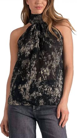 Elan Molly Top In Black Gold