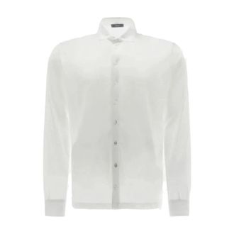 Herno Heren lange mouw polo shirt - Heren - Casual Overhemden - Wit - 2XL - Katoen - Overhemden