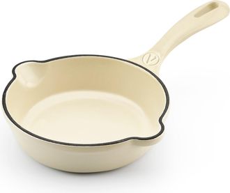 Victoria Victoria 30001 Sart&eacute;n Hierro Fundido Esmaltado Inducci&oacute;n 14cm, Apta Fuego, Barbacoa, Horno Cast Iron Skillet Blanco