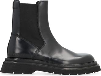 Dsquared2 Mens Leather Chelsea Boots Black Polyurethane