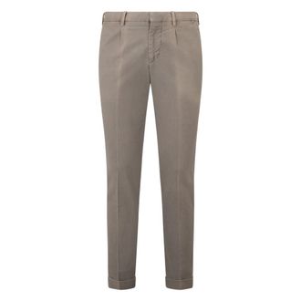 Moorer Cropped Trousers, male, Gray, Size: 4XL Cropped Trousers