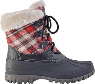 Cougar Womens Cuddle Boot In Black/red Plaid