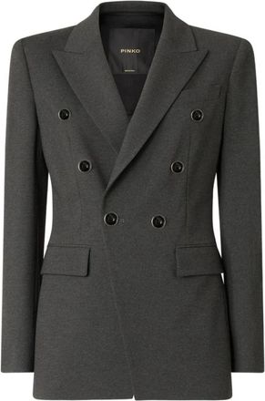 Pinko Blazer - Dames - Blazers - Grijs - XL - Nylon - Jassen