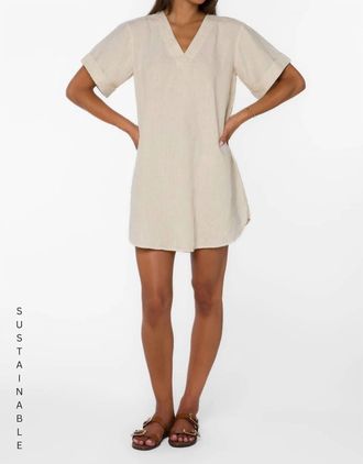 Velvet Heart Wilda V Neck Mini Dress In Wheat