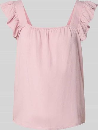 Pieces Relaxed Fit Top aus Viskose-Leinen-Mix Modell PIA in Rosa, Größe XL