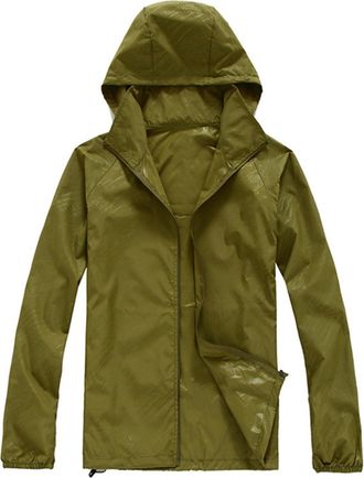 Generic My Orders Recent Orders Placed By Me Womens Outdoor Waterproof Jackets Lightweight Full Zipper Rain Coats With Hood Solid Color Long Sleeve Raincoat L