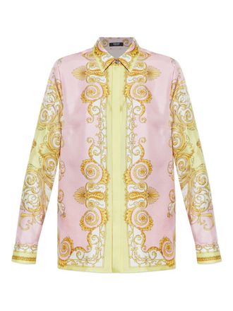 Versace Baroque-Inspired Silk And Nylon Long-Sleeved Top