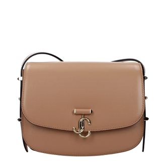 Jimmy Choo London Damens Umh&auml;ngetaschen Leder Braun/Biscuit
