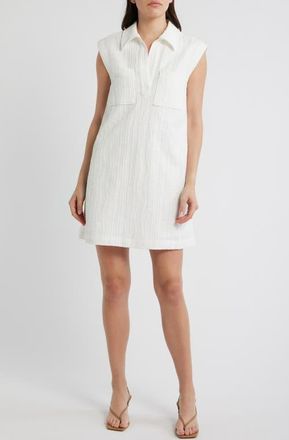 Boss Orange by Hugo Boss Daratela Sleeveless Shift Dress in White at Nordstrom, Size 18