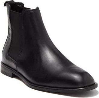Donald J Pliner Croc Embossed Leather Chelsea Boot in Black at Nordstrom Rack, Size 10.5