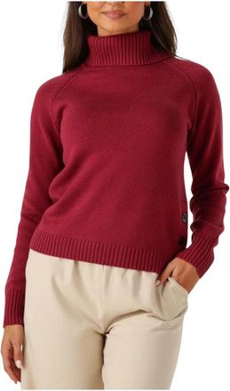 Silvian Heach Bordeaux Turtleneck Sweater - Dames - Coltruien - Rood - M - Wol - Truien & Vesten