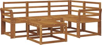 vidaXL Conjunto De Sof&aacute;s De Exterior 5 Uds. Natural Vidaxl