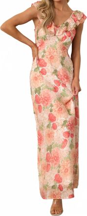 Minkpink Aida Frill Maxi Dress In Multi