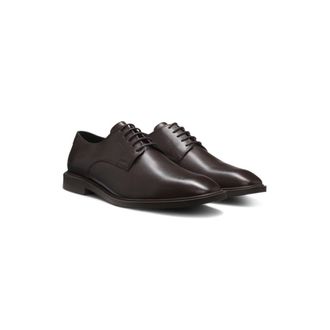 HUGO BOSS Embossed-logo Derby shoes in leather