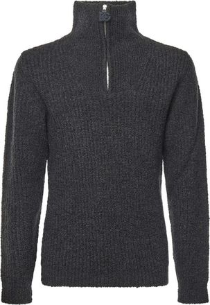 Dolce & Gabbana Grijze Rits Trui Kasjmier Wolmix - Heren - Coltruien - Grijs - L - Wol - Truien & Vesten