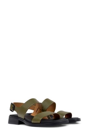 Camper Dana 2-Strap Sandal in Dark Green at Nordstrom, Size 37
