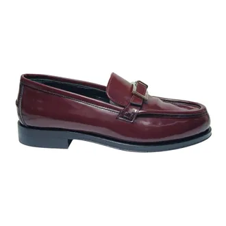 Sergio Rossi Schoenen, Dames, Rood, 37 EU, Leer, Mocassins Leer