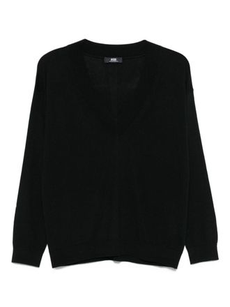 Alpha Studio Black V-Neck Sweater