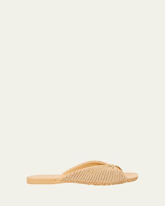 Loewe x Paulas Ibiza Pebble Anagram Flat Slide Sandals