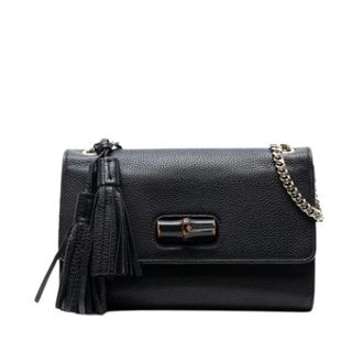 Gucci Pre-owned Shoulder Bags, female, Black, Size: ONE SIZE Pre-owned Leather Crossbody Bag